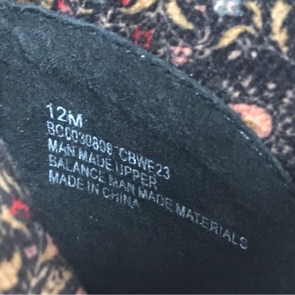 BOC Lydia Black Western Ankle Boot Bootie Chunky Heel Buckle Women's Size 12 New - Picture 10 of 14